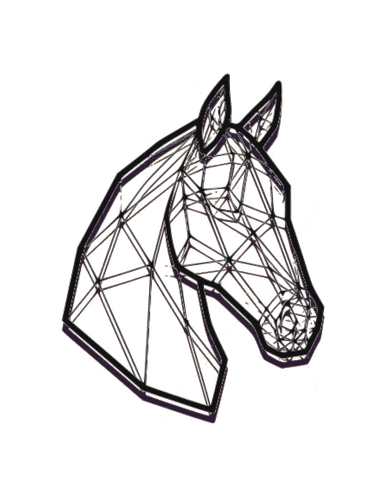 ChevalIA — tête de cheval géométrique